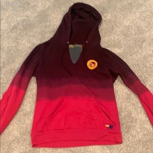 Aviator Nation Ombré V-Neck Hoodie